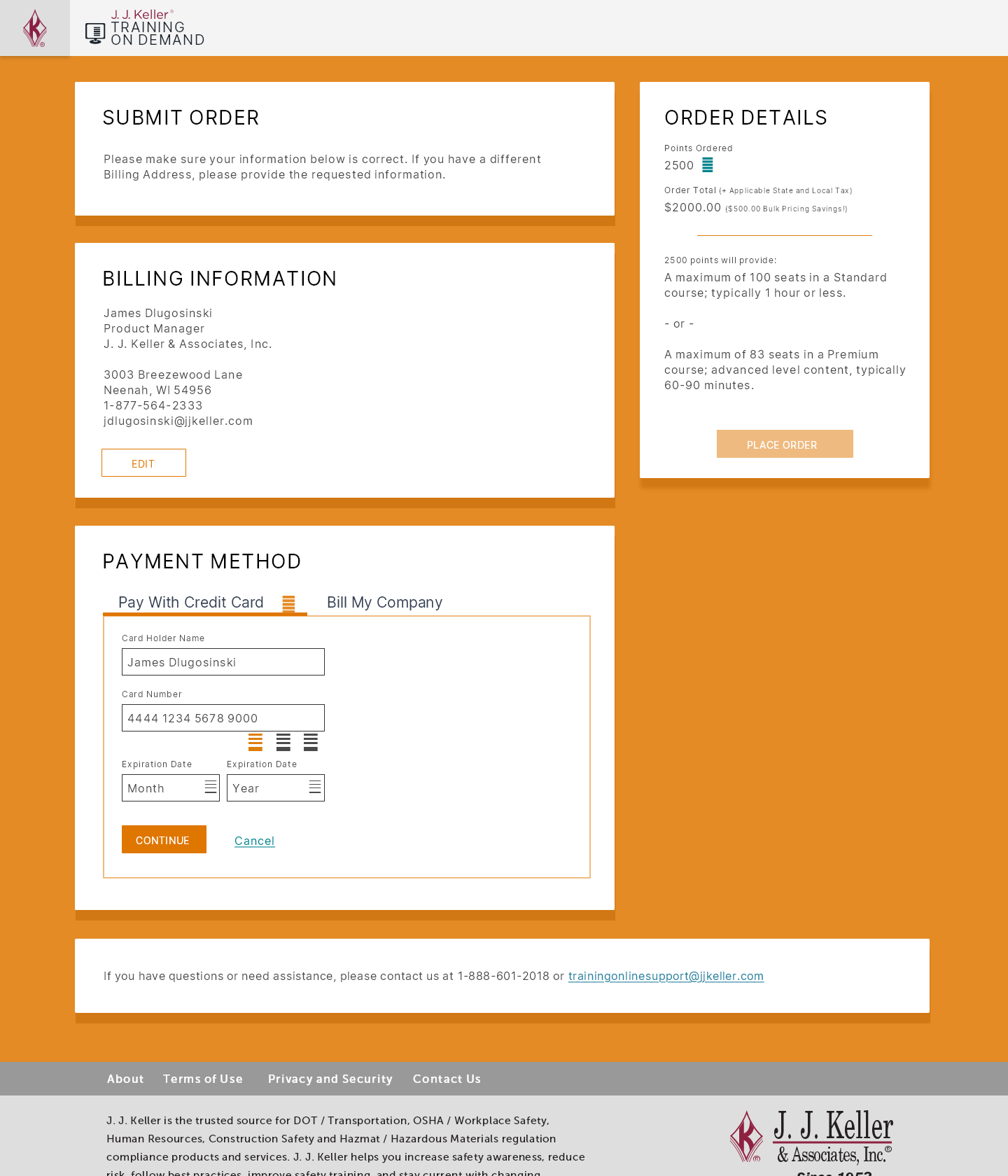 Training on Demand Payment Process