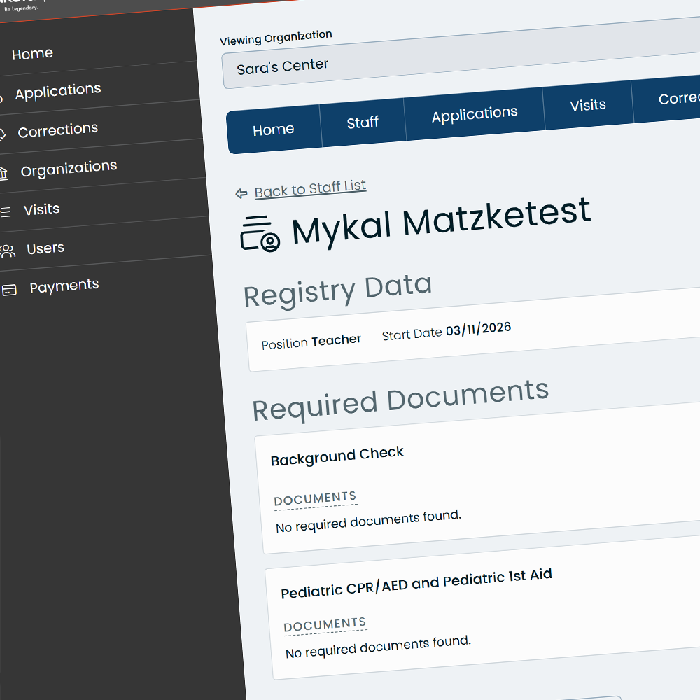 State Licensing Platform